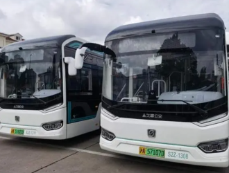 新能源車投入在加快，今天這條線路新上20輛電動車