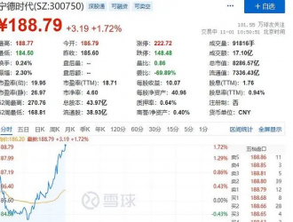 寧德時代30億回購新能源電池跌到位了嗎